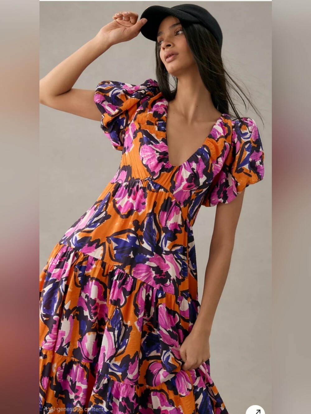 By Anthropologie Puff-Sleeve Dress. Size Xs